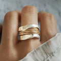 Runa | Silver and Gold Thread Ring