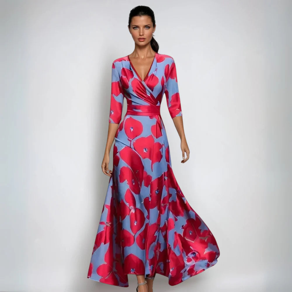 Seraphina™ | Elegant Trykt Maxikjole