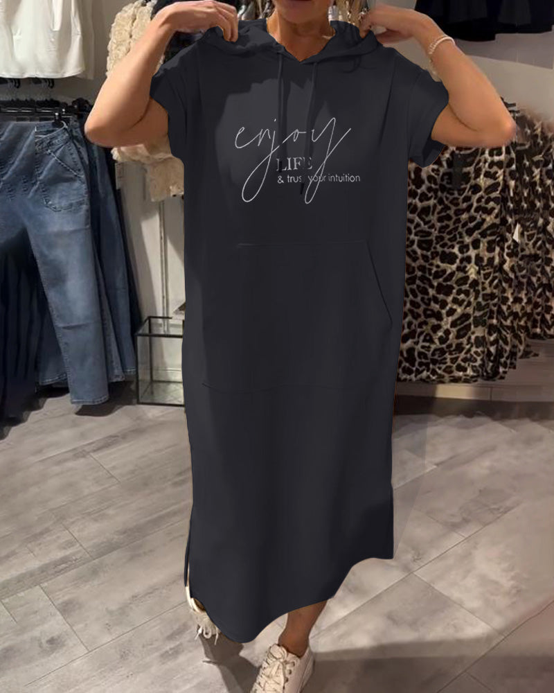 Saskia™ | Behagelig Hoodie-Kjole