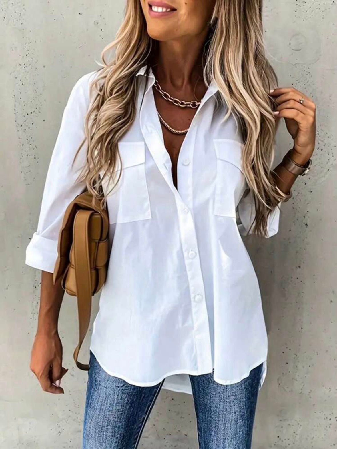 Maitena™ | Elegant Hvit Skjorte