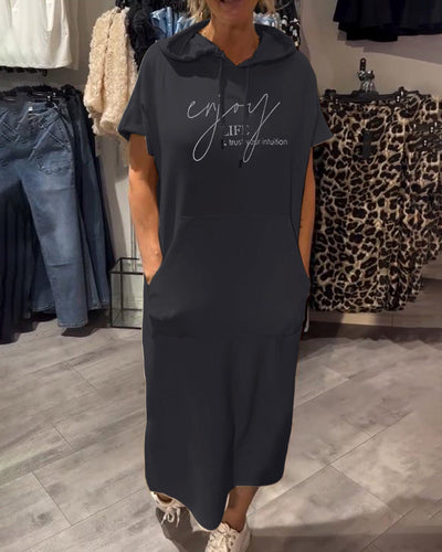 Saskia™ | Behagelig Hoodie-Kjole