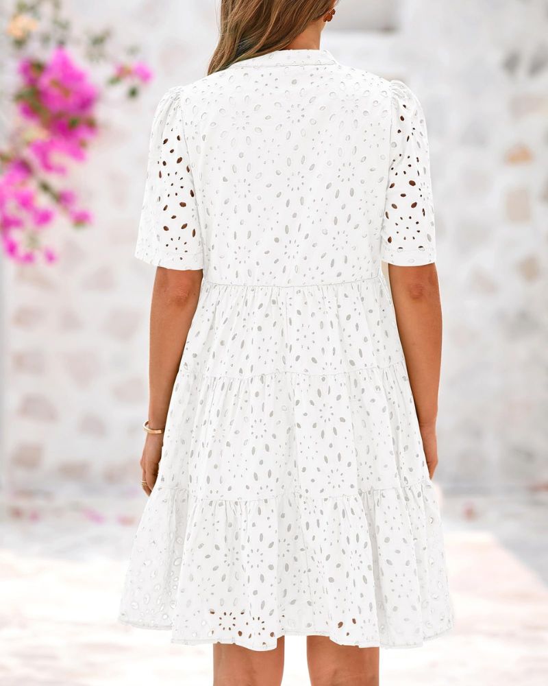 Mary™ | Elegant Broderi Kjole