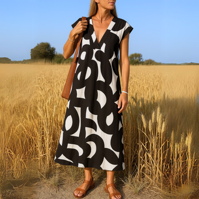 Lila™ | Luftig V-hals Kjole™ | Elegant Sommerkjole