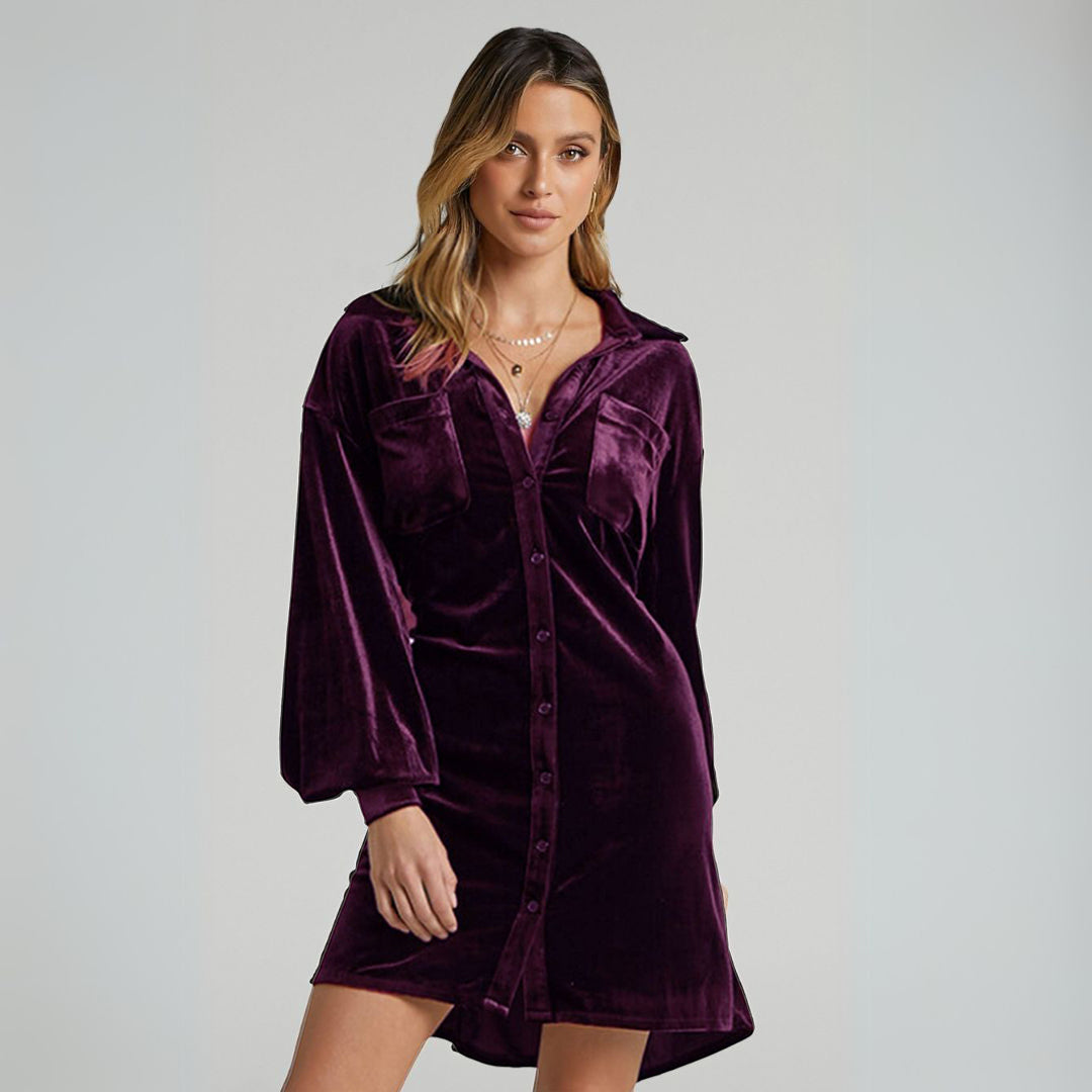 Geraldine™ | Elegant Samt Kjole
