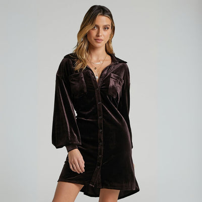 Geraldine™ | Elegant Samt Kjole