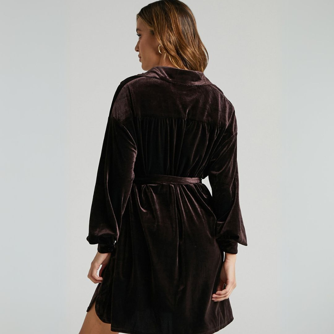 Geraldine™ | Elegant Samt Kjole
