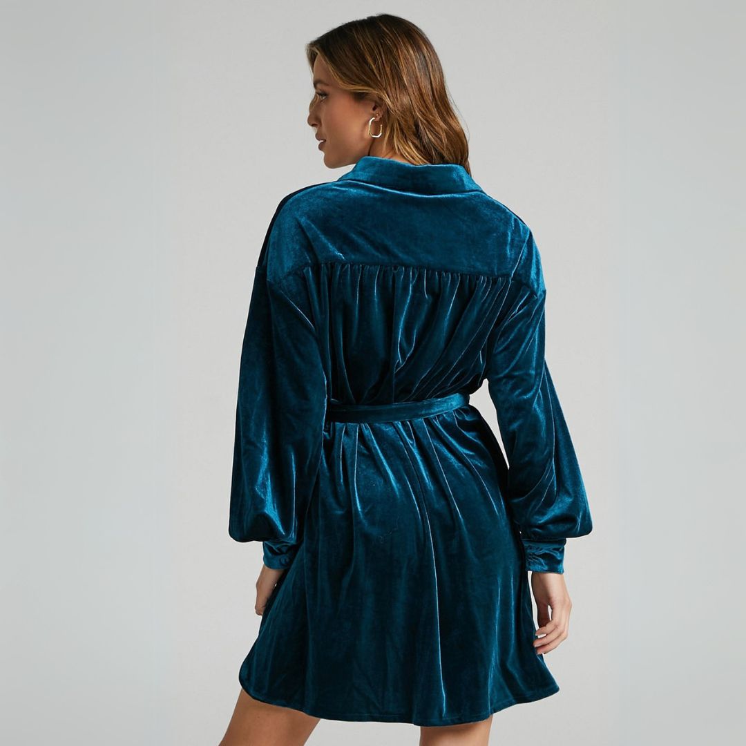 Geraldine™ | Elegant Samt Kjole