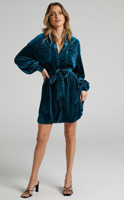Geraldine™ | Elegant Samt Kjole