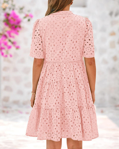 Mary™ | Elegant Broderi Kjole