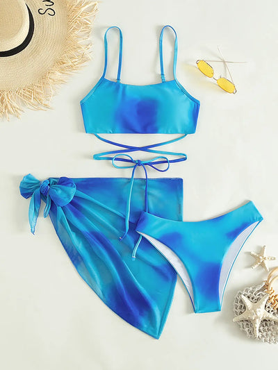 Lily™ | Ombre Snøring-Bikini-Sett