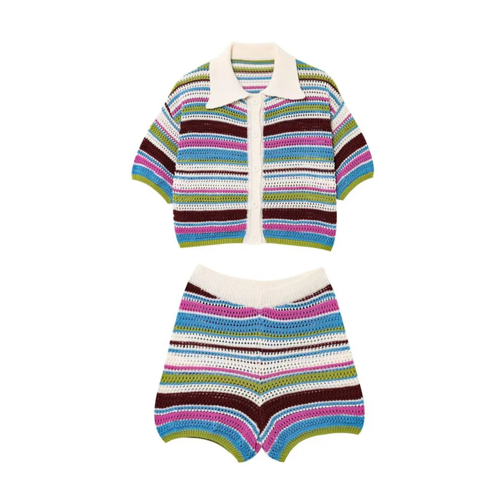 Femke™ | Polo Genser Sett™ | Elegant Strikkensemble
