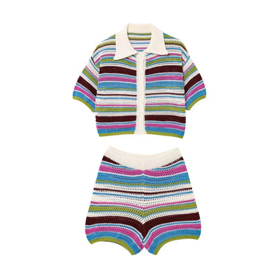 Femke™ | Polo Genser Sett™ | Elegant Strikkensemble