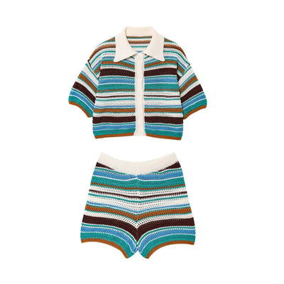 Femke™ | Polo Genser Sett™ | Elegant Strikkensemble