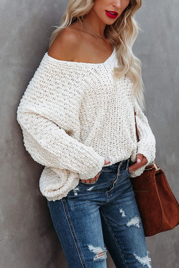 Yara™ | Elegant Off-Shoulder Genser