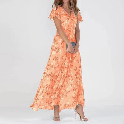 Lidia™ | Elegant blomstermønsterkjole