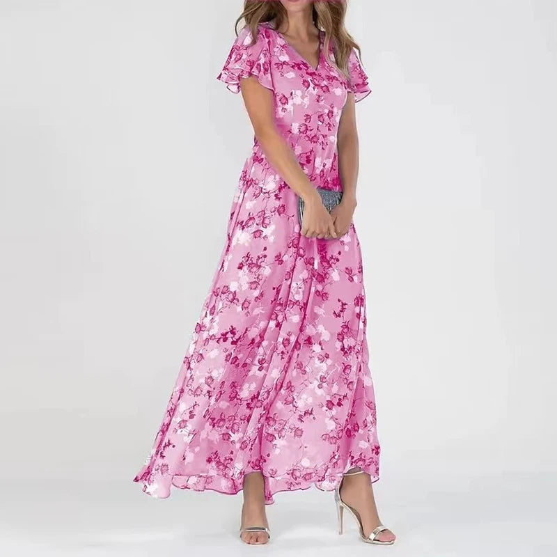 Lidia™ | Elegant blomstermønsterkjole