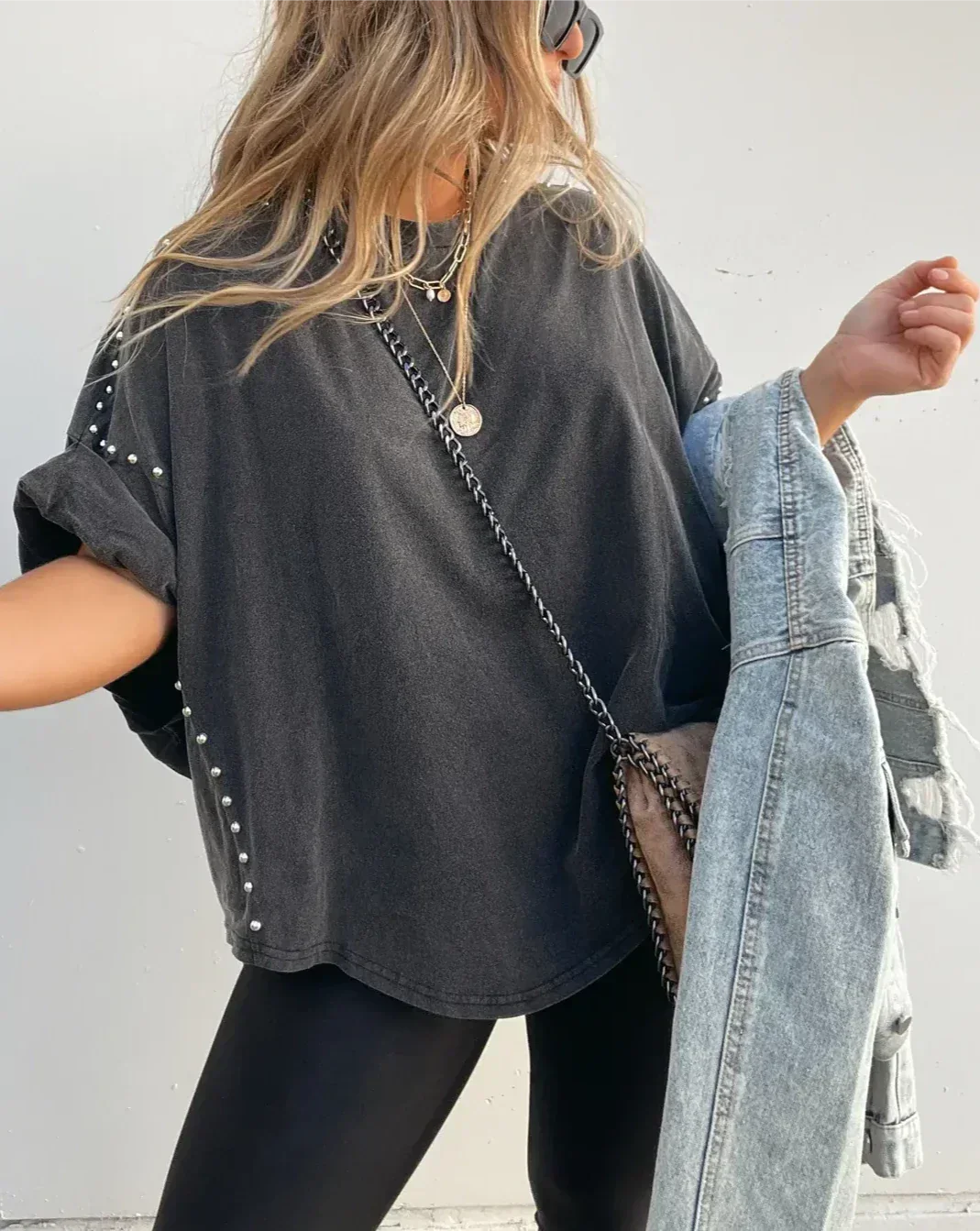 Bella™ | Oversized T-skjorte med uttalelsesdetaljer