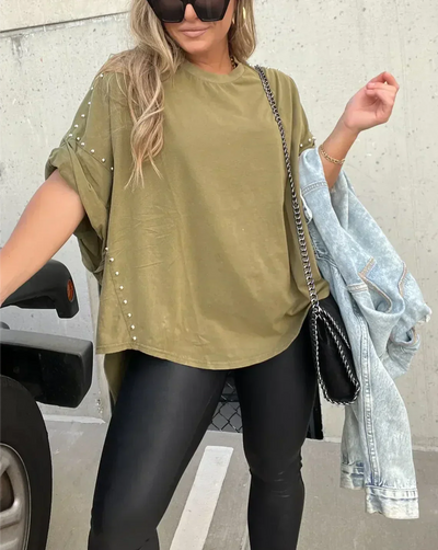 Bella™ | Oversized T-skjorte med uttalelsesdetaljer