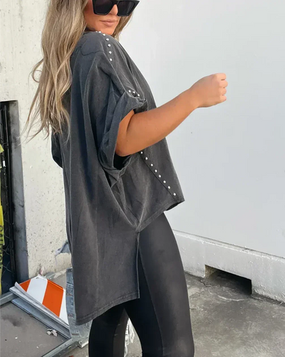 Bella™ | Oversized T-skjorte med uttalelsesdetaljer