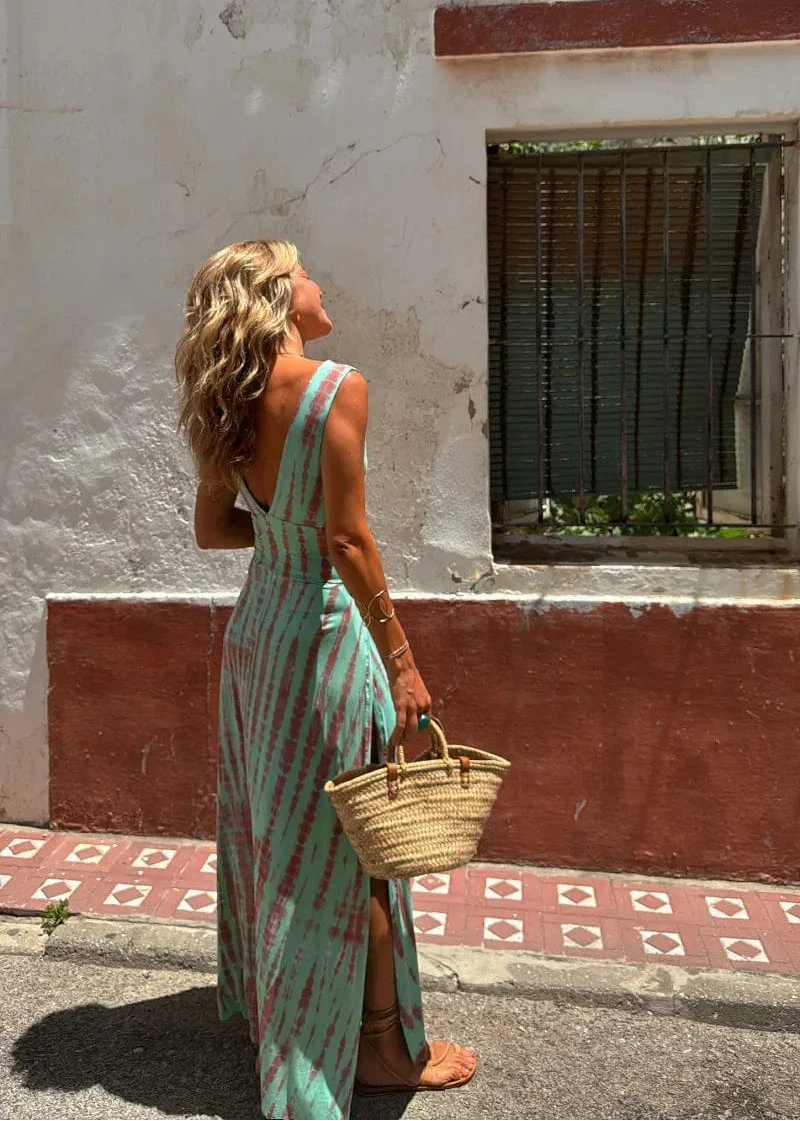 Ibiza™ | Fargerik Tie-Dye Kjole