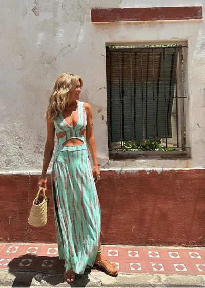 Ibiza™ | Fargerik Tie-Dye Kjole