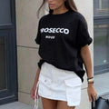 Prosecco Mood | Behagelig Oversized T-skjorte