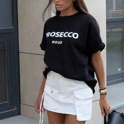 Prosecco Mood™ | Behagelig Oversized T-skjorte